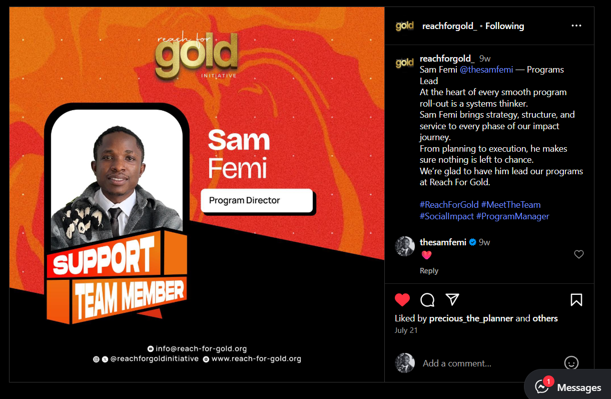 Reach for Gold Initiative