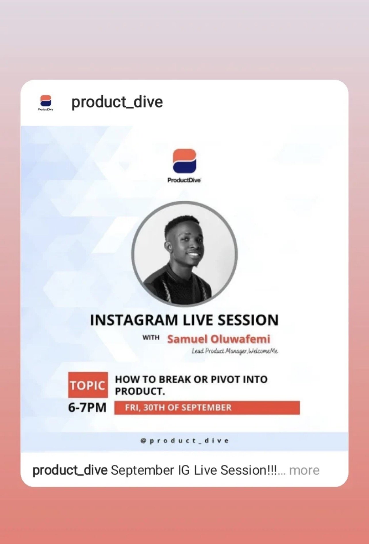 Session with ProductDive